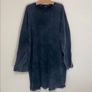 boohoo longsleeve shirt dress